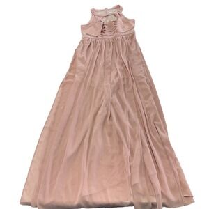 BCBGeneration Dress Womens 12 Pink Misty Morning‎ Lace Cutout Chiffon Romantic